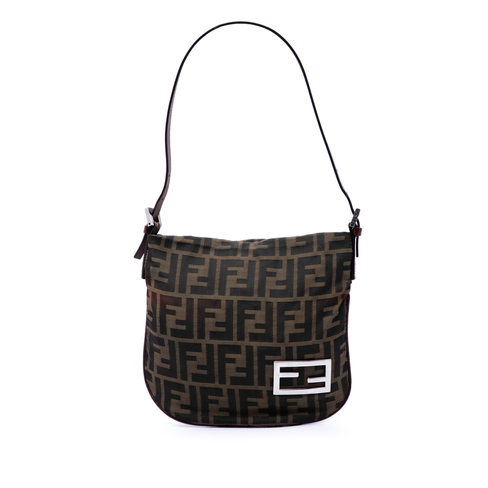 Pre-Loved Fendi Zucca Canvas Shoulder Bag